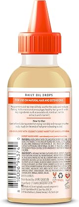Cantu Protective Styles Daily Oil Drops 59ml Peppermint Tea Tree Scalp Moisture view 8