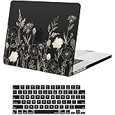 MOSISO Compatible with MacBook Pro 16 inch Case 2025 2024 2023 2022 2021 M4 M3 M2 M1 A3403 A3186 A2991 A2780 A2485 Pro Max Chip, Protective Plastic Hard Shell Case&Keyboard Cover, Retro Flower