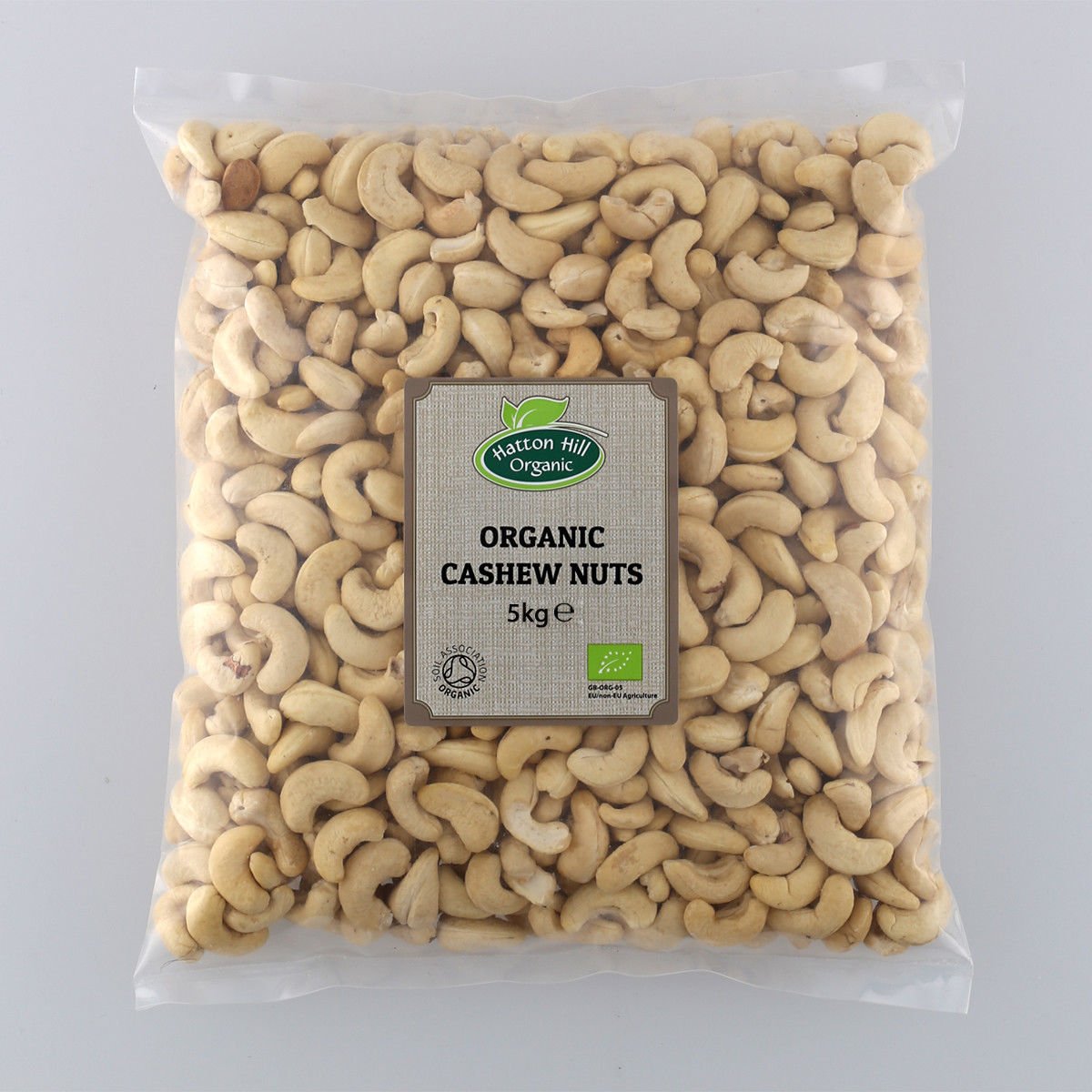 Organic Whole Cashew Nuts 5kg by Hatton Hill Organic Free UK Delivery