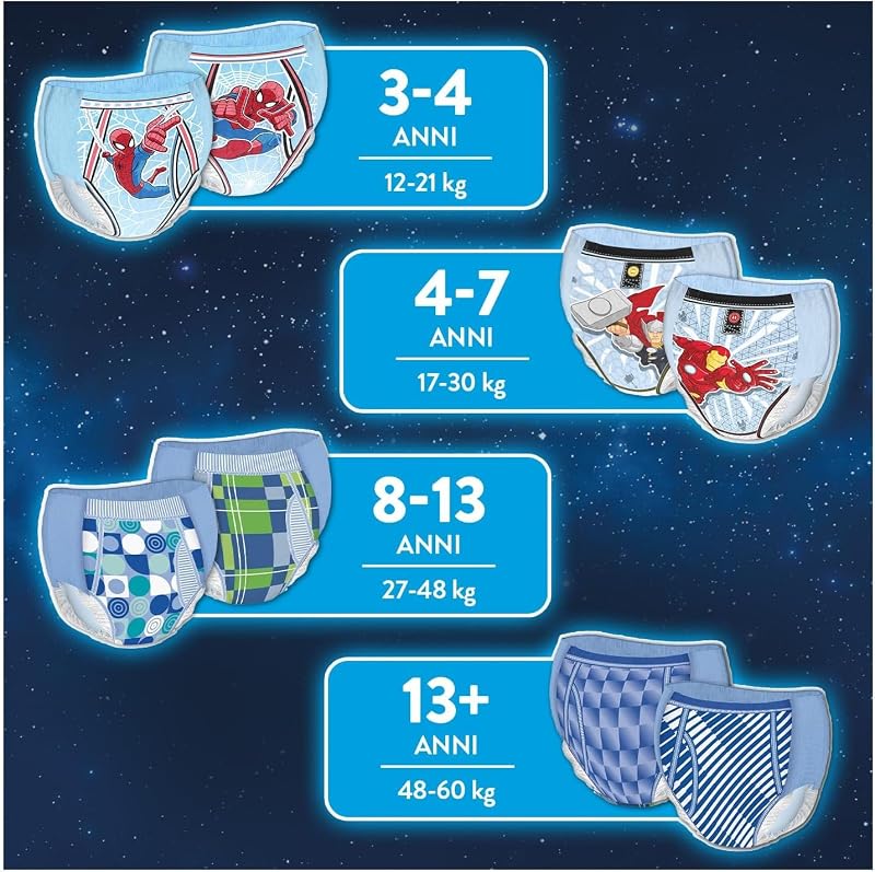 Drynites Pannolini Mutandina, Taglia M (17-30 Kg), 64 Pannolini