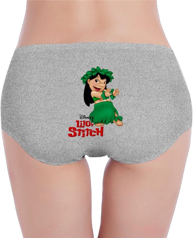 Mostafa Women's Lilo And Stitch 3 Cotton Briefs Underwear Size XL US Ash