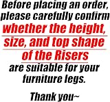 USICION Bed Risers 4 pcs 8 inch Heavy Duty Up to 5000-6000 lb Black view 8