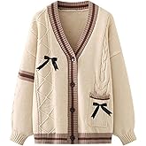 Xunger Women’s Kawaii Cardigan JK School Uniform Sweater Cute Long Sleeve Button Up Clothes With Pockets