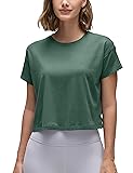 CRZ YOGA Women's Pima Cotton Workout Short Sleeve