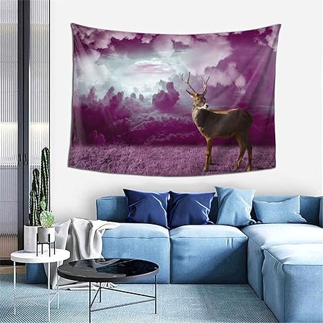 Vensaths 森の中の鹿 タペストリー 壁掛け インテリア 多機能壁掛け ファブリック装飾用品 模様替え 部屋 窓カーテン 個性ギフト 新居祝い 152cmｘ102cm ホーム キッチン Amazon Co Jp