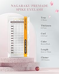 NAGARAKU Spikes Eyelash Extensions Wispy Lash