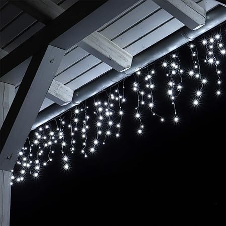 led luz cortina exterior las luces