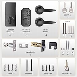 VCHOO Keyless Entry Door Lock Deadbolt with Handle