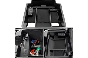 JOJOMARK Center Console Organizer Tray fits for 2022 2023 2024 GMC Sierra/Chevy Silverado 1500 Accessories,2024 Silverado/Sierra 2500HD 3500HD (Wireless Charging With Full Console w/Bucket Seats Only)