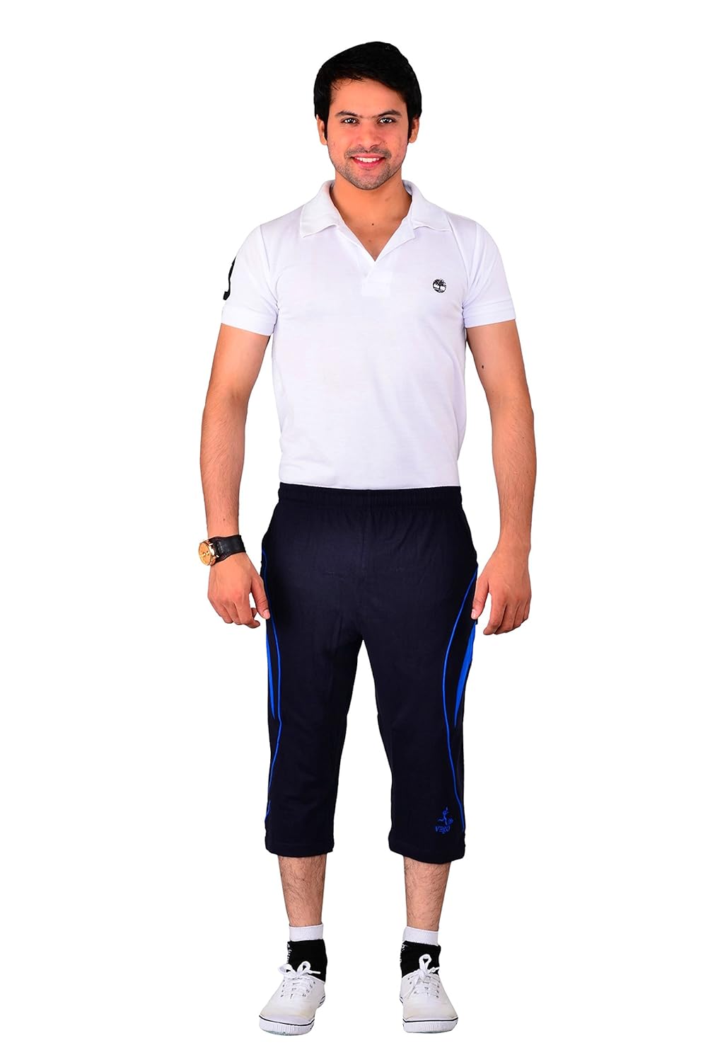 vego men's casual cotton three forth