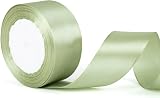 YAAVAAW 22m Sage Green Ribbon 40mm Wide Satin Gift Wrapping Wedding Car