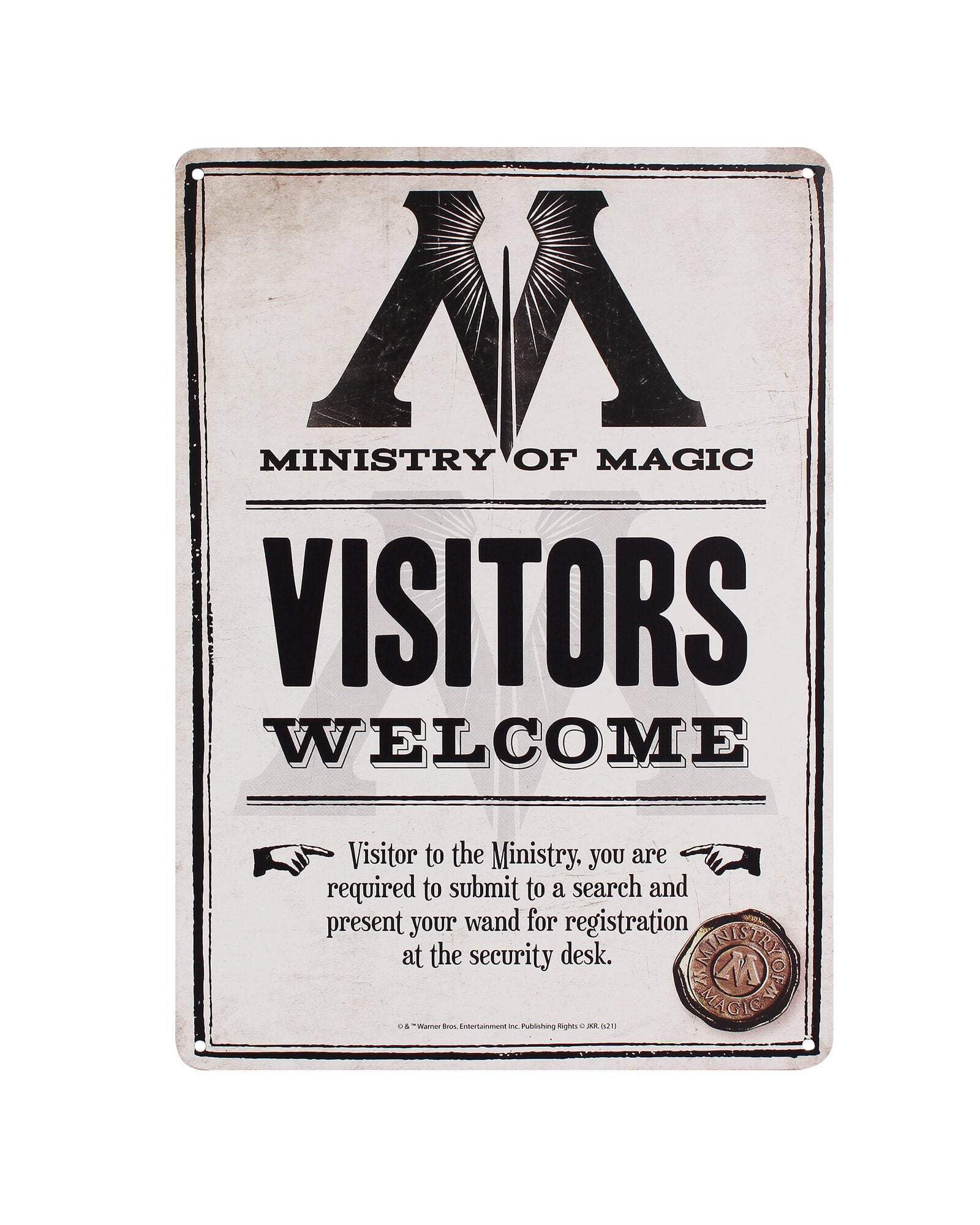 Tin Sign Small - Harry Potter (Ministry Of Magic)
