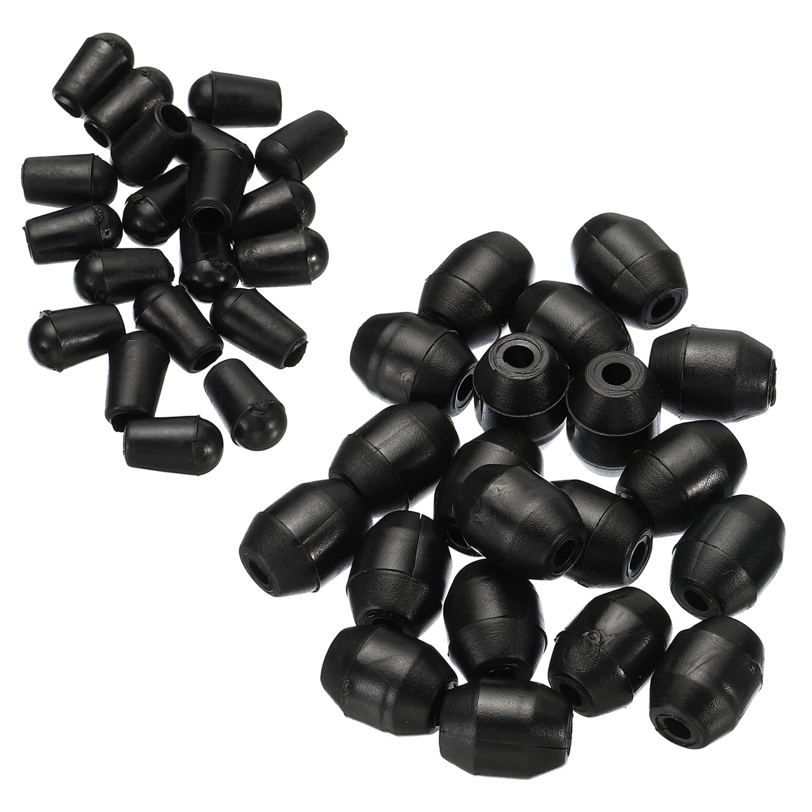 PATIKIL Kitchen Sink Rack Feet, 1Set/20Pcs 4mm ID Plastic Sink Protector Feet with 20Pcs Bumpers Cover for Sink Rack Grid, Black