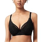 HSIA Minimizer Bras for Women Full Coverage Lace Plus Size Underwire Unlined Mesh Bra for Big Busted