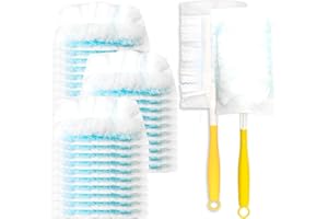 BDS-HOME 30 Count Electrostatic Duster Refills, 180°Multi-Surface Dusting Compatible with Swiffer Duster Microfibre Feather D