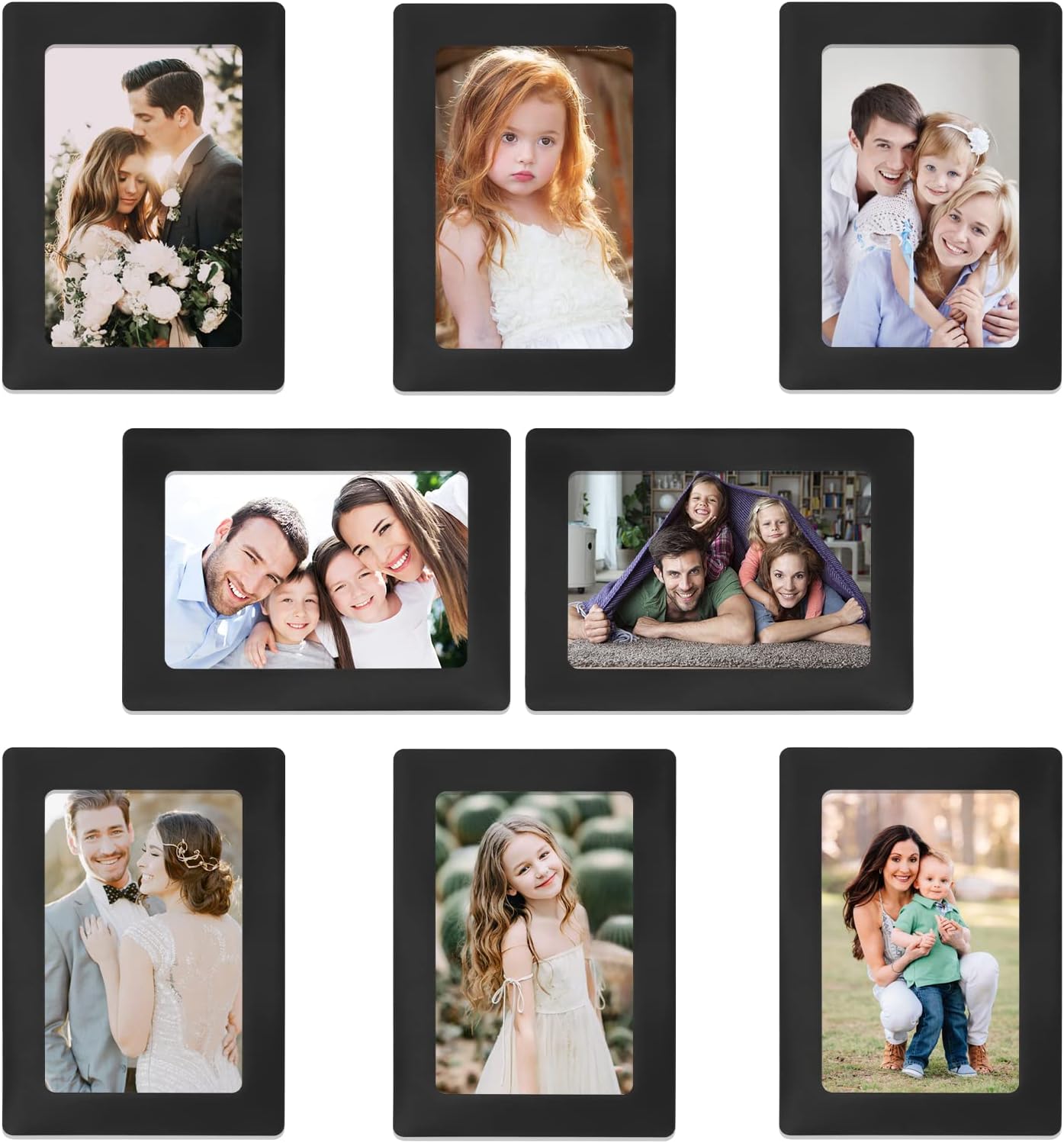 Photo Albums, Frames & Accessories - FYY Picture Frame 5x7, 8 Pack Magnetic Photo Frames for Refrigerator, Magnetic Picture Frames suitable for Fridge, Dishwasher, Locker and Office Cabinet, Horizontally or Vertically