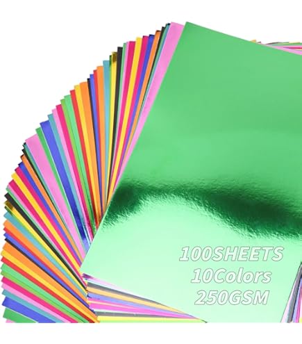 Foil イチョリッド　1枚 Amazon.com : Silver Metallic Cardstock Paper 8.5 x 11 inches