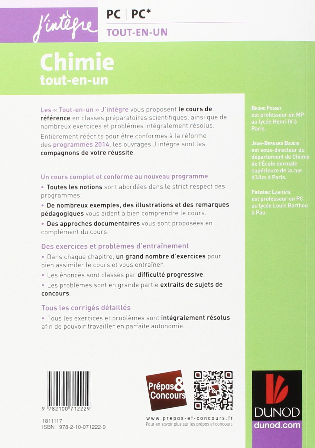 Chimie Tout En Un Pc Pc 2e Ed Nouveau Programme 14 Nouveau Programme 14 J Integre Fosset Bruno Baudin Jean Bernard Lahitete Frederic Amazon Com Books