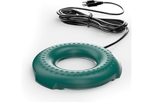 NFESOLAR Bird Bath Heater for Outdoors in Winter, 70W Pond De-Icer with Thermostatic Controlled, Metal Casing, Safe for Birds Chickens Animals, Green