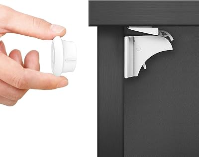 Dokon Child Safety Magnetic Cupboard Locks 10 Locks 2 Keys No Screws