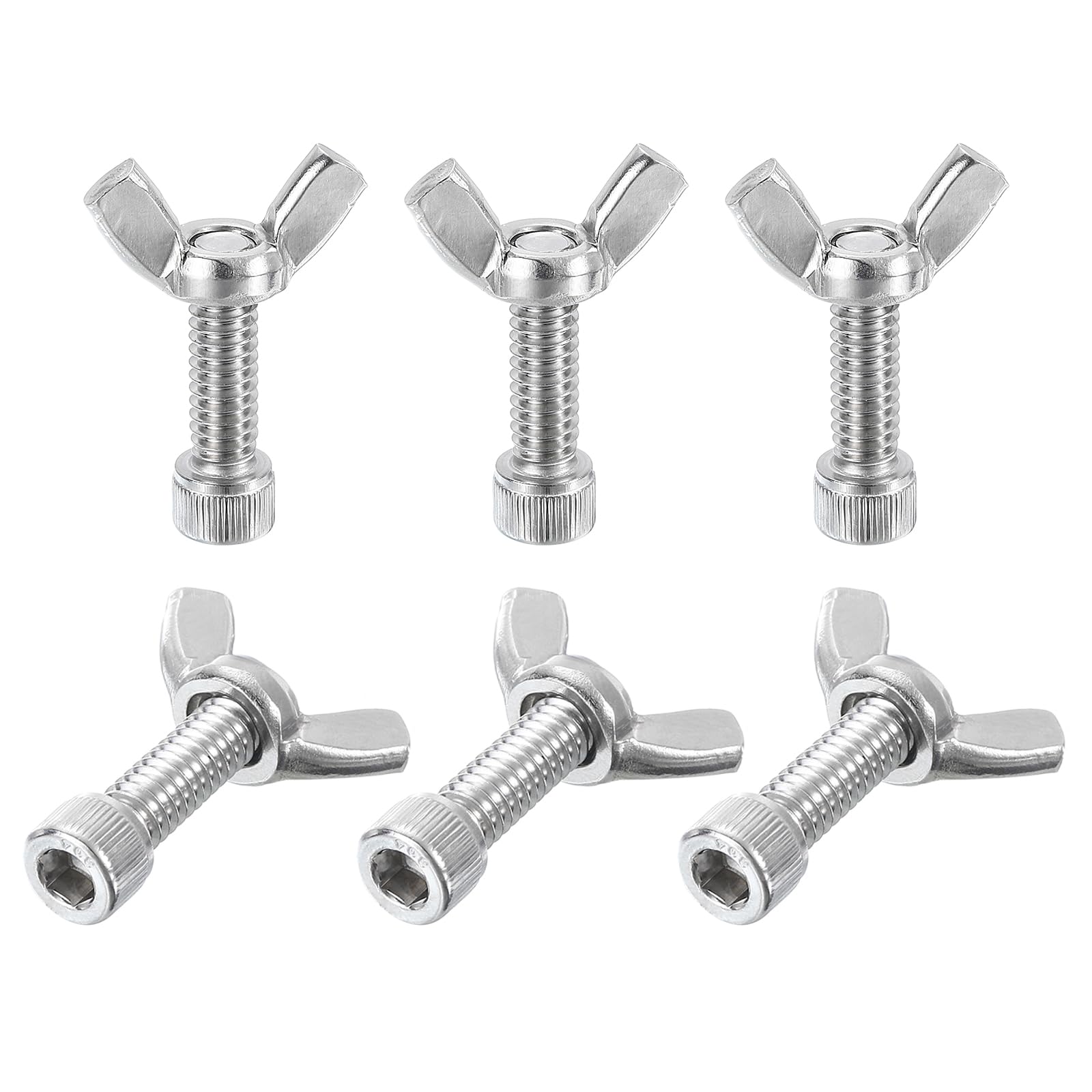 PATIKIL 7/8" Bat Pins, 6 Sets 304 Stainless Steel Pottery Pins Fits Any Standard Throwing Wheel Head Ceramic Bat, Pottery System Replacement Pins Tool for Pottery Construction Furniture