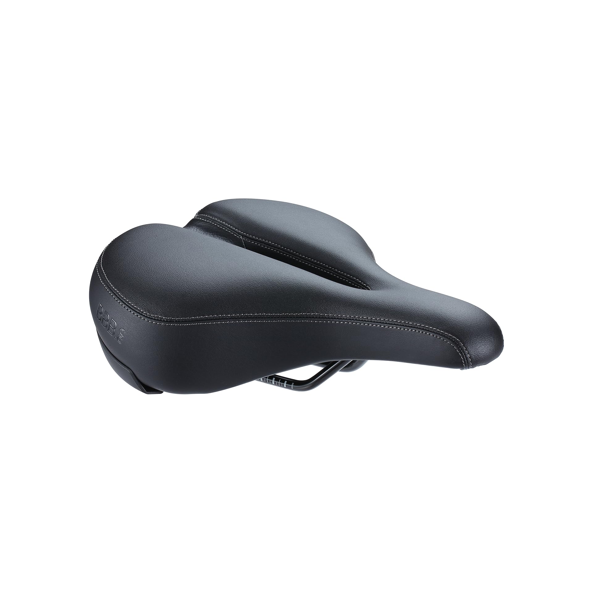 BBB Cycling SoftShape Relaxed Anatomic Bicycle Saddle I Comfy Bike Seat Unisex I Comfortable Design Bike Saddle I BSD-125, Black