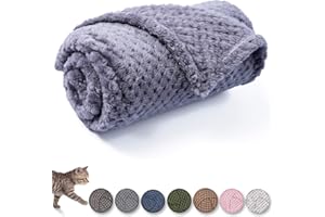 CUTEMATE Dog Blanket or Cat Blanket or Pet Blanket, Warm Soft Fuzzy Blankets for Puppy, Small, Medium, Large Dogs or Kitten, Cats, Plush Fleece Throws for Bed, Couch, Sofa, Travel (M/32" x 40", Purple)