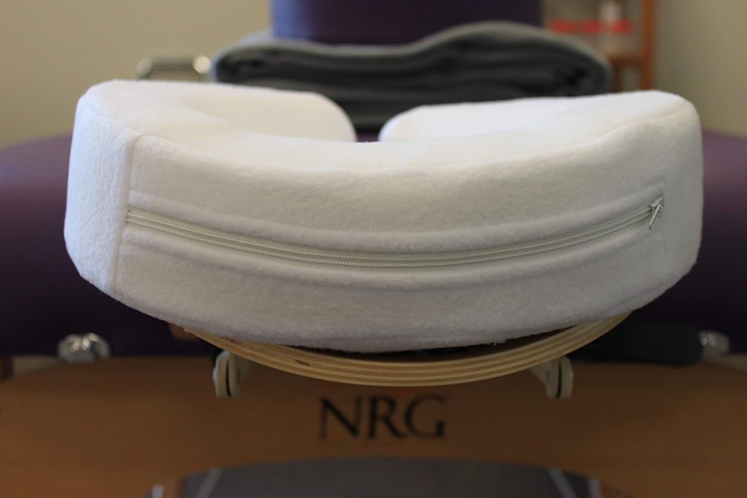 NRG Memory Foam Massage Table Face Cradle Pad with Ultra-Soft Fleece Cover - Head Rest Cushion Pillow Positions Head and Neck in Perfect Alignment with Spine - Temperature and Pressure Sensitive Foam : Beauty
