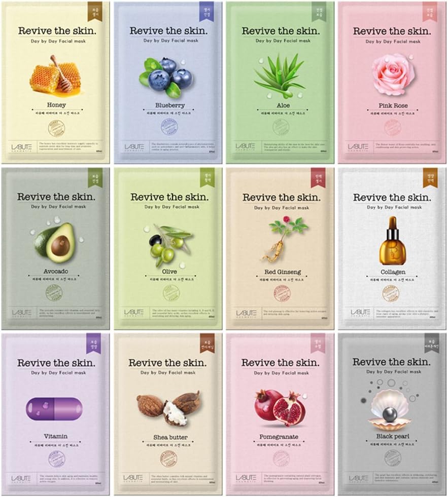 LABUTE Revive The Skin Mask Sheet (12 kinds mask sheet (12EA))