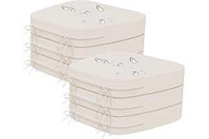 Iristykilin 17'' x 16'' x 2.5"Thick Chair Cushions for Dining Chairs, 6 Pack WaterProof Easy Clean Kitchen Chair Pads with Ties and Non-Slip Backing - 30D High Elastic Foam Soft Kitchen Chair Cushions