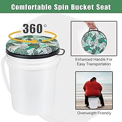 Foxtune 360-Degree Swivel Bucket Seat, 5 Gallon