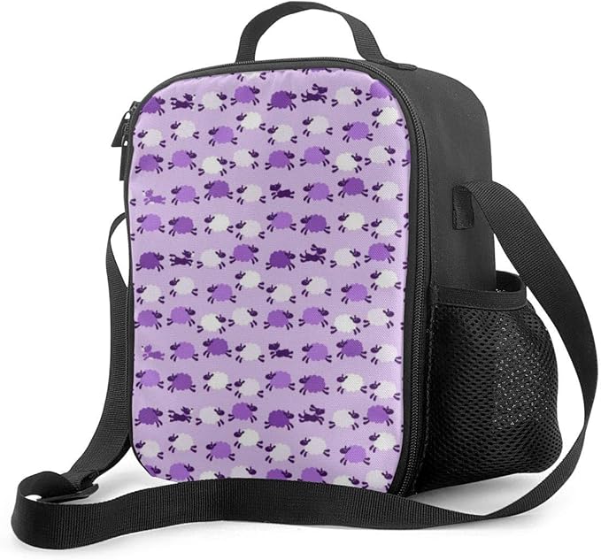 Small Insulated Lunch Box Bags Chasingthesheep Purple Portable and