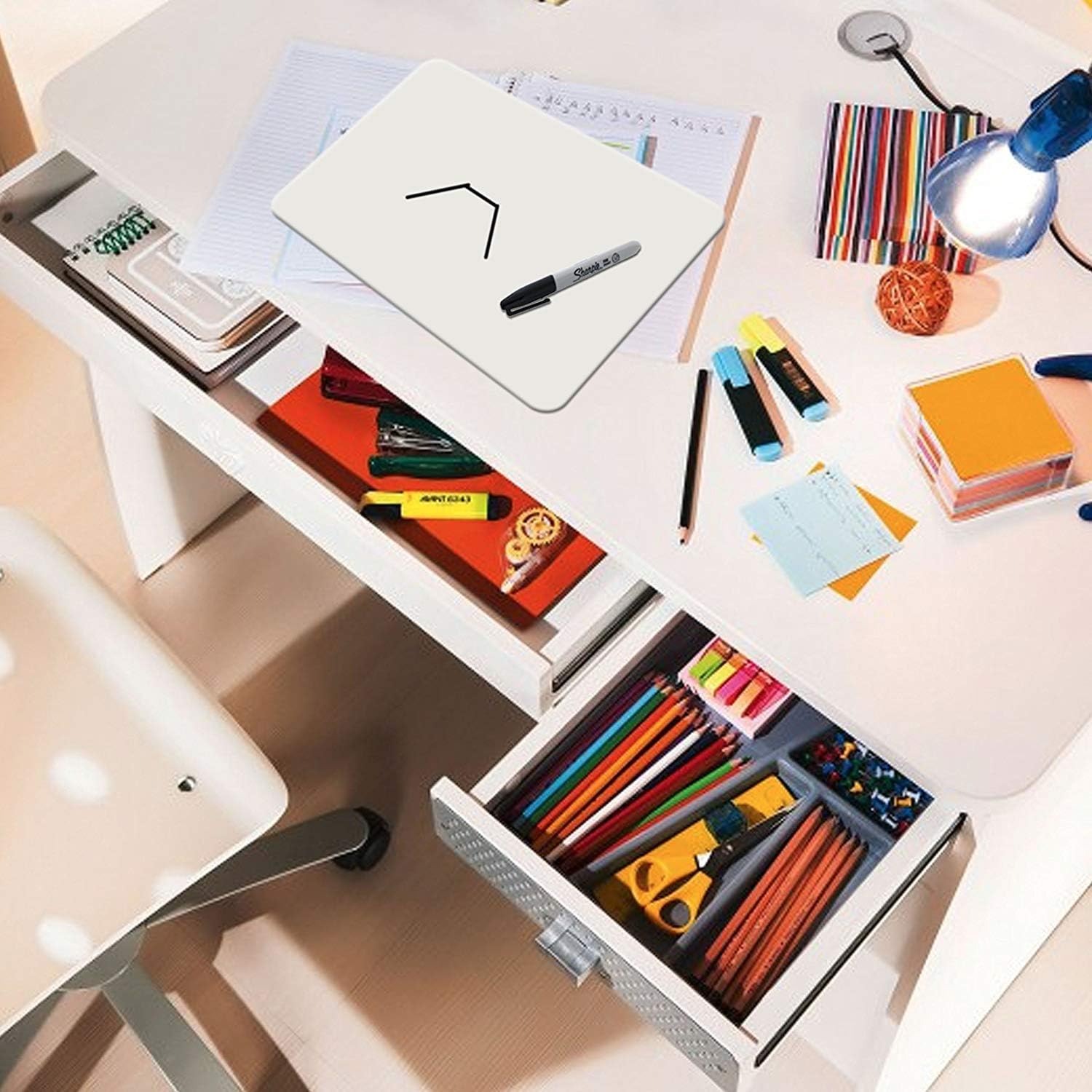 Dry Erase White Board 9"X12" Wipe Off Lap Board (Blank Dry Erase Board) : Office Products
