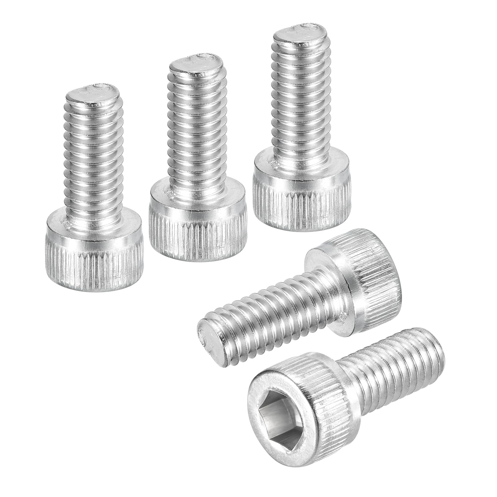 DTGN M6-1x14 Socket Head Cap Screws Bolts - 40Pack - Good for Road Bicycle, Mountain Bike, Auto, Motorcycle - 304 Stainless Steel Hex Head Metric Screws - Silver