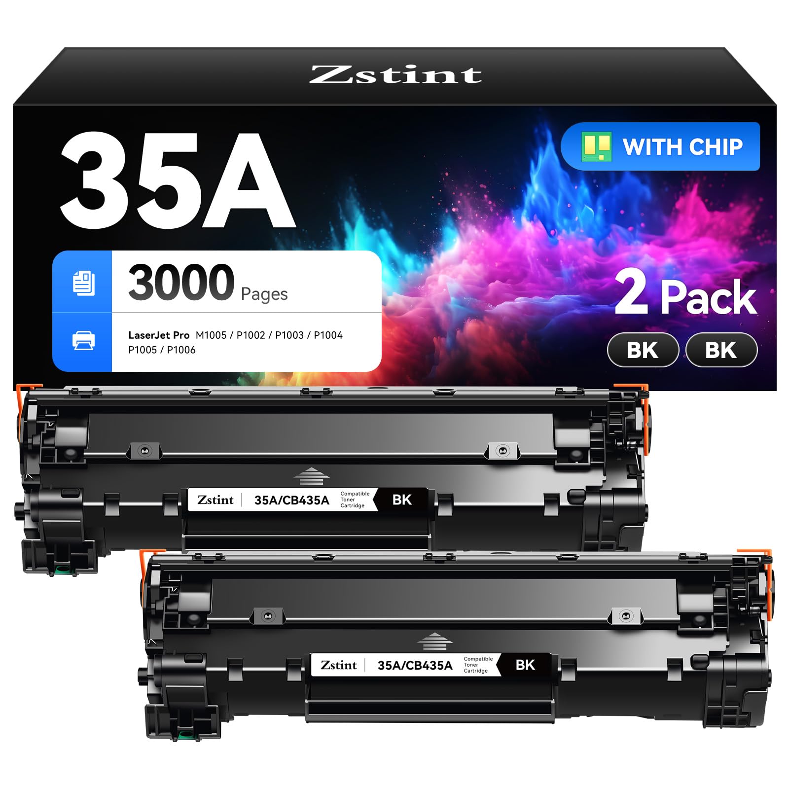 35A Black Toner Cartridge 2-Pack Replacement for HP