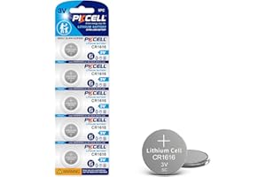 PKCELL 5 Pack CR1616 3V Lithium Battery CR 1616 Battery for Car Key Fob, Remote, Watch