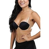 ToBeInStyle Women’s Deep Plunge U-Shaped V-Bra Convertible Supportive w/Padded Cups & Low Open Back