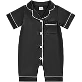 FULA-bao Newborn Baby Girl Christmas Silk Pajamas Feather Trim Long Sleeve Button Up Candy Cane Santa Bow Satin Pjs