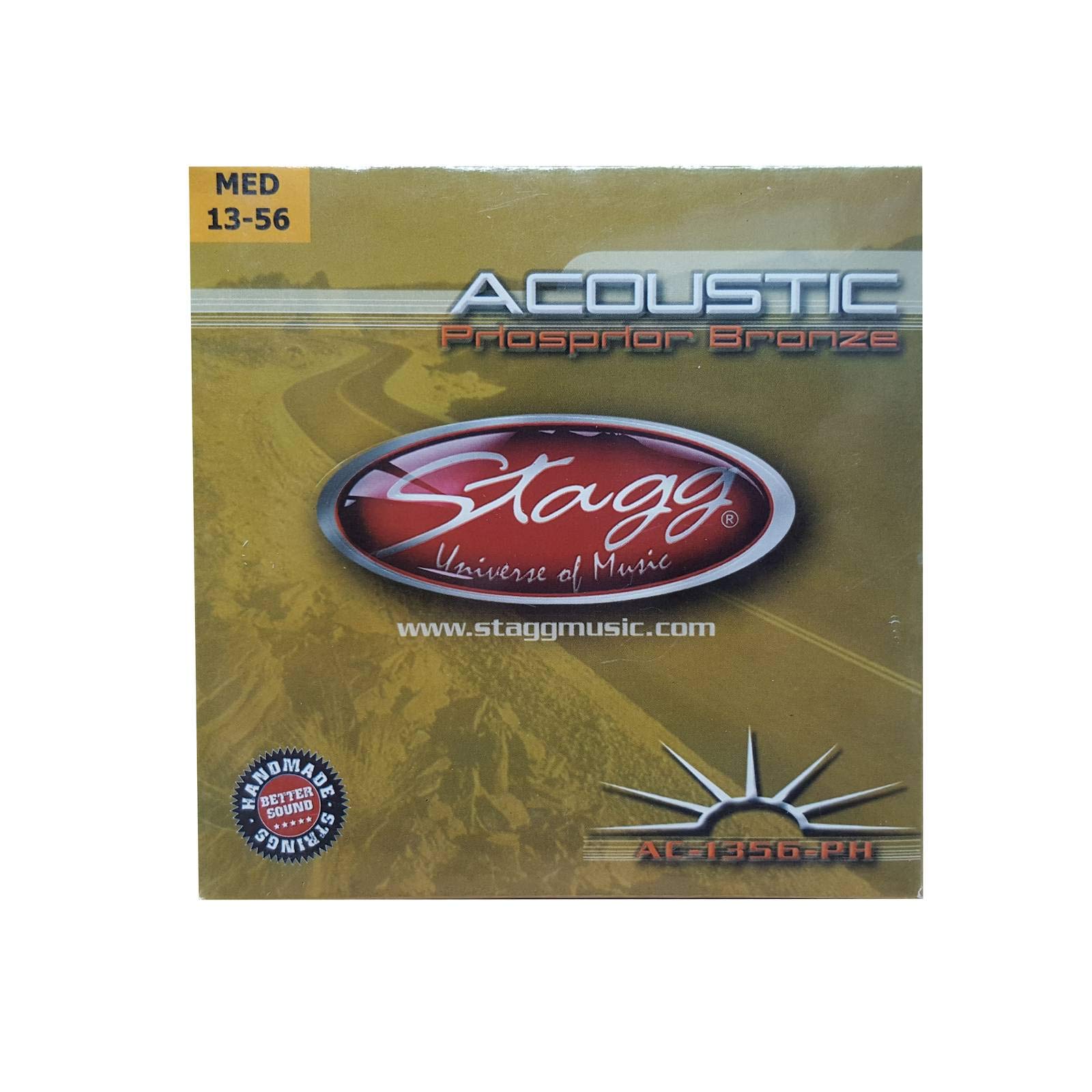 Stagg 13478 6- Pack Medium Phosphor Bronze Acoustic Guitar Strings