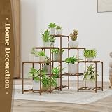 Bamworld 5-Tier Plant Stand Corner Indoor Outdoor Wooden Shelf view 5