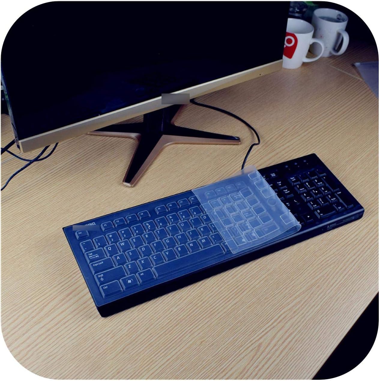Desktop Pc Keyboard Covers Waterproof Dustproof Clear Keyboard Cover