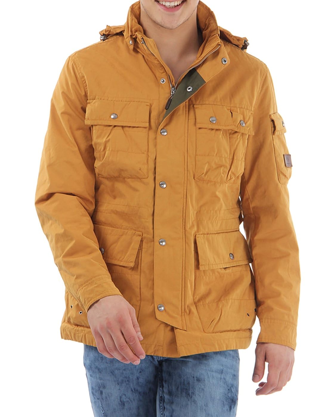 Buy US Polo Association Men's Regular Fit Jackets (USJK0410_Ochre_2XL