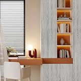 Abyssaly Grey Wood Effect Sticky Back Vinyl Wrap 30x200cm Self Adhesive view 8
