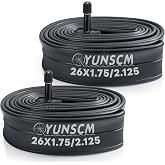 26" Bike Tubes 26x1.75/1.95/2.0/2.10/2.125 AV32mm Schrader Valve 2-PCS | 26" Bicycle Inner Tubes Compatible with Mountain, Cruiser, Gravel, City Road Bikes