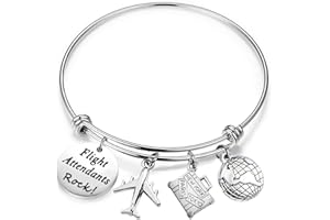 CHOORO CHOROY Flight Attendants Bracelet Gift Pilot Gift Aviation Jewelry Graduation Gift for Flight School Student