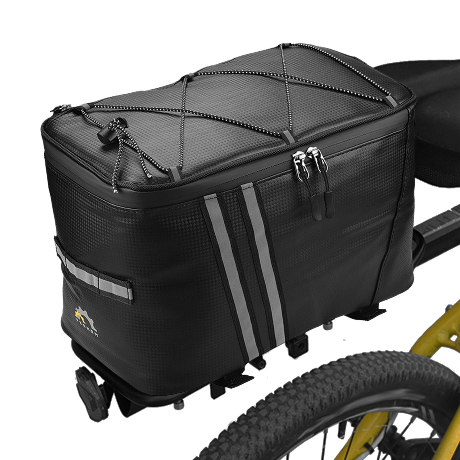 Lixada Bicycle Bag, 12L Waterproof Bicycle Boot Bag with Insulated Compartment, Waterproof Saddle Bag for Bicycle Cycling