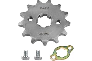 CQSPMOTO Motorcycle 420-13T Front Sprocket 17mm for 50cc 70cc 90cc 110cc 125cc 140cc15cc 160cc TaoTao Loncin Lifan Zongshen Roketa Coolster Sunl Chinese ATV Quad Dirt Pit Mini Bike Go Kart Sprocket