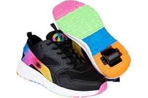 HEELYS Girl's Force (Little Kid/Big Kid/Adult) Black/Rainbow 13 Little Kid M