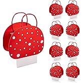 Cheerland Mushroom Party Favors Fairy Birthday Party Decorations Mushroom Gift Bags Enchanted Forest Alice in Wonderland Goodie Bag Stuffers Woodland Themed Baby Shower Tea Party Decor Supplies 8 Pcs