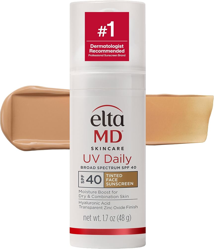 EltaMD UV Daily Face Sunscreen Moisturizer, Zinc Oxide, SPF 40 and SPF 50 | Hydrates and Protects Dry Dehydrated Skin, Lightw